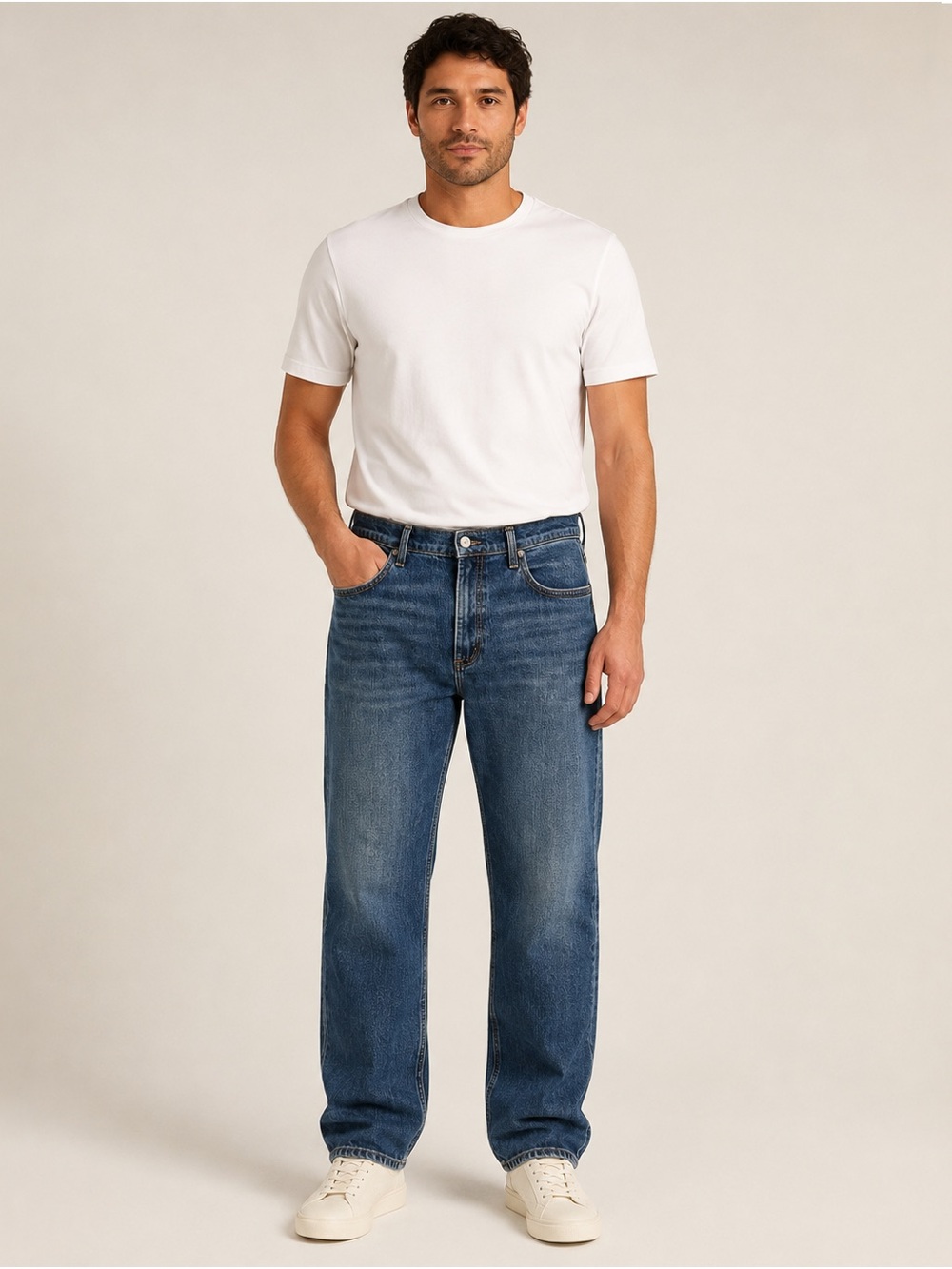 Silver Jeans Co Men’s Relaxed Straight Leg Jeans 34x32 Medium Wash